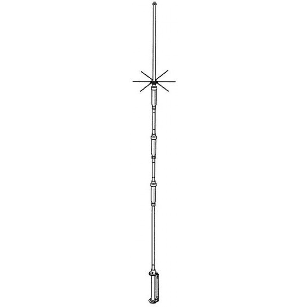 Vertical Amateur Ham Radio Base Antenna 10/15/20/40 Hustler 4-BTV HF 